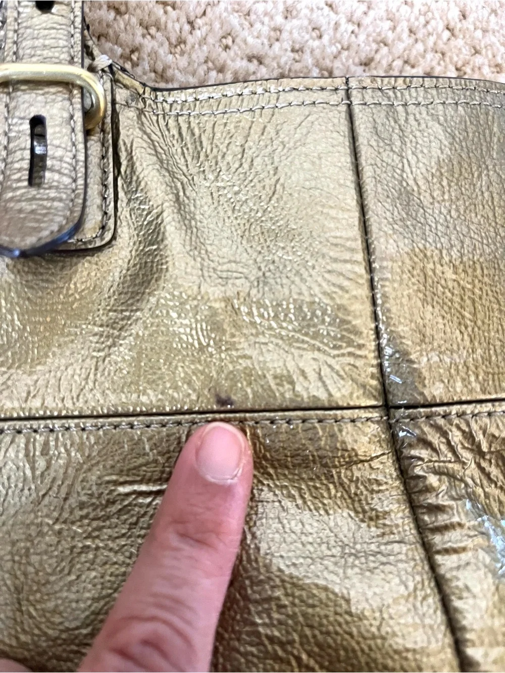 Coach Madison Tribeca Gold Patent Leather Tote - Picture 14 of 16
